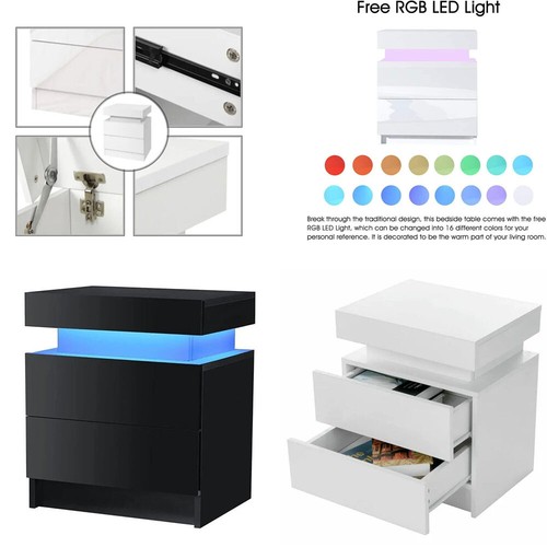 Nachttisch rgb led hochglanz - rgb,