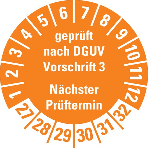 Prüfplakette gepr dguv - gepr.n.,