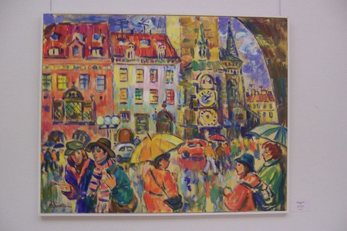 Gemälde regentag prag - "regentag, prag"