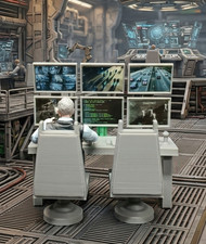 Scale computer station w - computer, w/