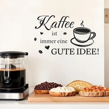 XL Wandtattoo Küche "Kaffee