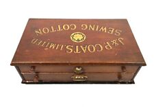 Antike Holz Ladenvitrine Nähschrank für J & P Coats Spule Kurzwaren