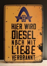 Hanomag Blechschild Diesel