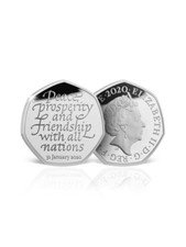 2020 Brexit 50p Silber PP