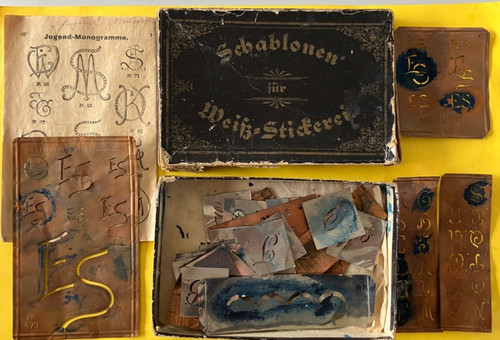 Altes set stickerei schablonen - altes,
