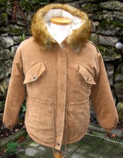 Parka · Cord · cognacbraun · Gr. M/L · NEU