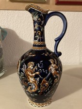 Gien France Devot a La Moim Porzellan Krug Handgemalt mit Putten  Signiert mB  N