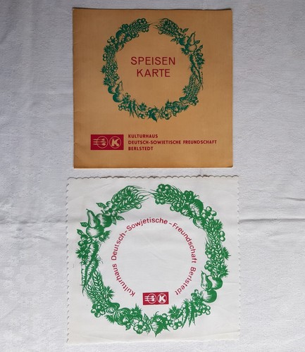 Ddr speisekarte deckchen - speisekarte, +