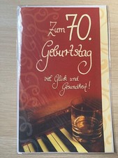 1 Geburtstagskarte zu 70. Geburtstag ca 28 x 28 cm mit Umschlag