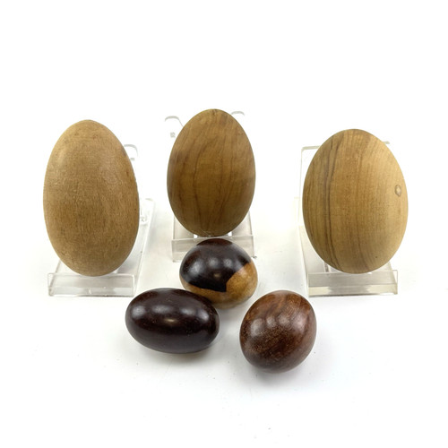 Vtg holz eier - set, oster