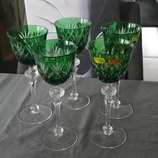 5 grosse  Römer Weingläser Bleikristallglas geschliffen  NEU 22 cm