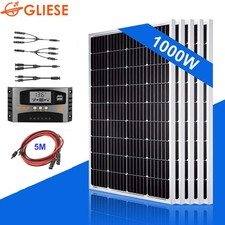 1000W 12V Solar Set Solaranlage Inselanlage Wohnmobil Camp Solarmodul Solarpanel