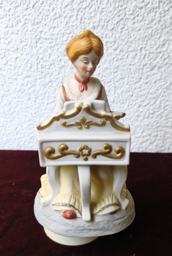 Vintage porzellan spieluhr - porzellan,