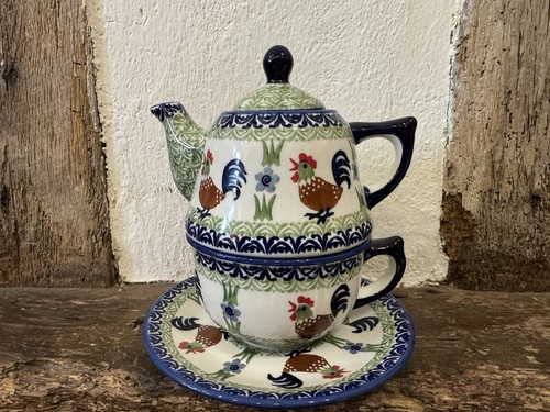 Teekanne mit tasse handarbeit - teekanne,
