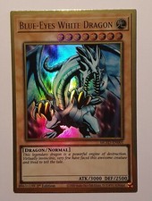 Yugioh Blue-Eyes White Dragon MGED-EN001 Premium Gold Rare 1st Edition