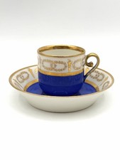 Rarität Wiener Porzellan Augarten Empire Mokka & Untertasse 19 Jh Sammlerzustand