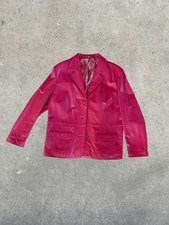 Y2K Echtleder Jacke Beere/Pink