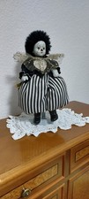 Vintage Harlekin Clown Figur 34 cm / teil Porzellan
