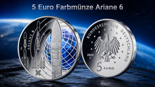 Euro farbmünze ariane - 5,