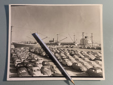 Foto VW Käfer 1965 Emden Hafen Reederei Schulte & Bruns Schiff Oldtimer Bild