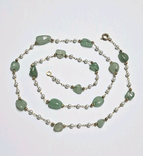 Schöne feine kette mit jade - kette,