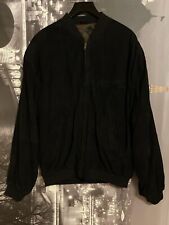 Vintage BERTO LUCCI Bomber Wildleder Jacke Hochwertig Schwarz Gr. 54