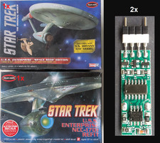 2 Enterprise Bausätze Star Trek Refit + Aztek Decals & TOS POL 820 908 1/1000 