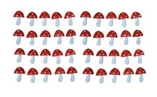 40 Pilz Figuren Fliegenpilze zum Kleben Streudeko Pilze Dekofigur Glücksbringer