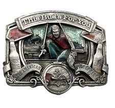 Budweiser Bier, Gürtelschnalle, A-175, Herren Mode, Handarbeit,Secondhand