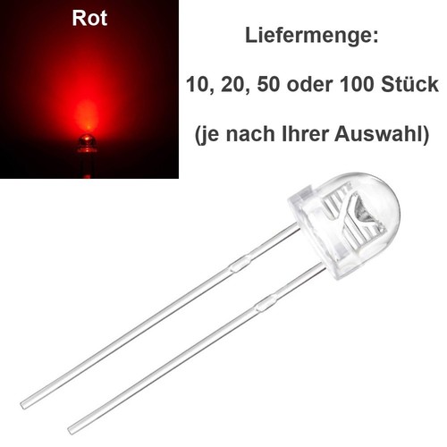 Led 5mm 8mm flachkopf - 5mm, 4,8mm
