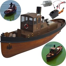 1930s Dampfschlepper Schiffsmodell Bausatz mit Elektronik 1:18 Holz Baukasten
