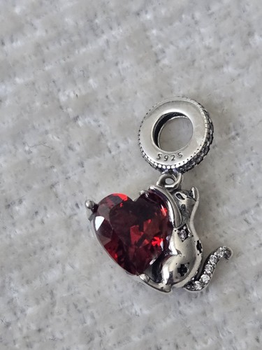 Katze herz sterlingsilber - &,