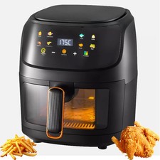 XXL Heißluftfritteuse 8 Liter Fritteusen Friteuse Heißluft Air Fryer 1800W Heim