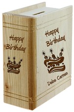 Sparbuch Holz zum Geburtstag