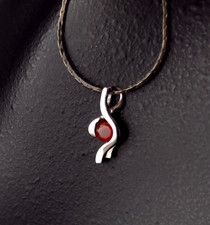 Anhänger Silber 925 Onyx rot