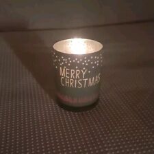 Depot - Windlicht - Merry Chrismas - weis -