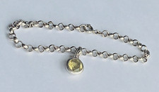 Armband Bettelarmband Silber 835 mit Charm mit Citrin Silber 925 (2377)