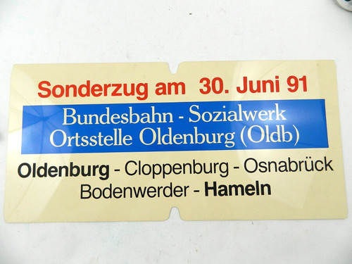 Zuglaufschild bsw sonderzug - zuglaufschild, bsw-sonderzug