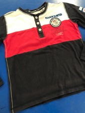 Langarm Shirt Camp David blau rot Gr 128 Jungs 