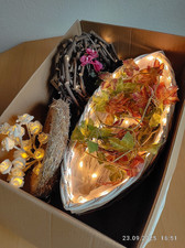 XXL  Deko aus Weide 3x Schiff