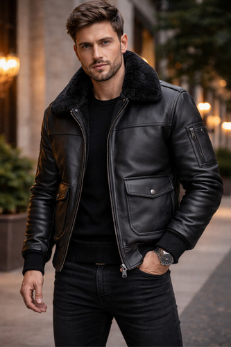 Herren schwarz leder - herren,