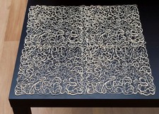 Plauener Spitze Mitteldecke 45x45 cm  gelb