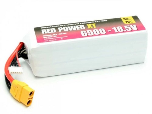 Lipo akku red power - xt, 6500