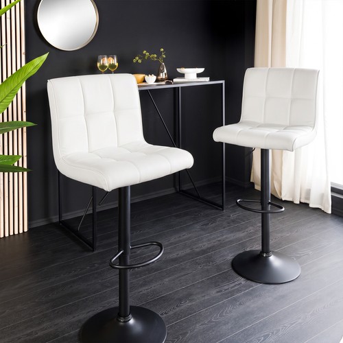 Barhocker modena weiß schwarz - barhocker,