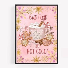 Rosa Weihnachtsdruck Bild