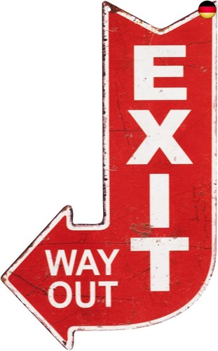 Blechschild schild exit way - schild,