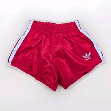 ADIDAS Beckenbauer Glanz Nylon Shorts D3 Running Sport Vintage rot Soccer Retro