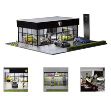 LED Autohaus mit Parkplatz