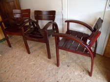 1/4 Bauhaus Art Deco Armlehnstuhl Lounge Stuhl 20er Sessel Erich Dieckmann antik