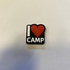 1x Schuhstecker Schuh Charms für Clogs oder Crogs Schuhpin I love Camp Camping